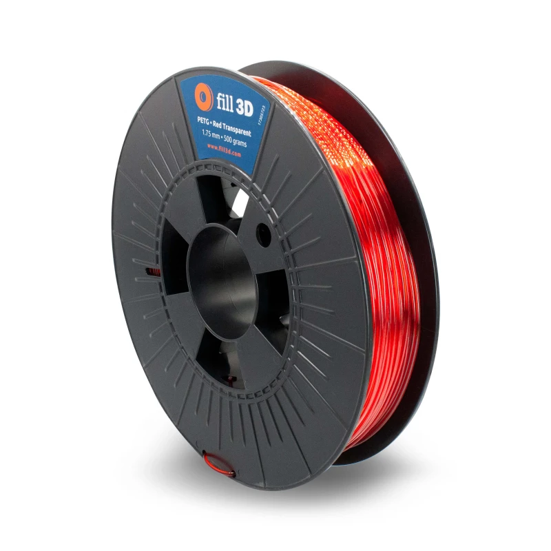 Fill 3D PETG Red Transparent 0,5 kg