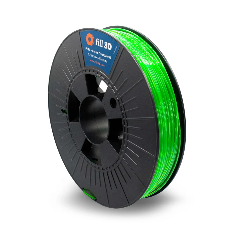 Fill 3D PETG Green Transparent 0,5 kg